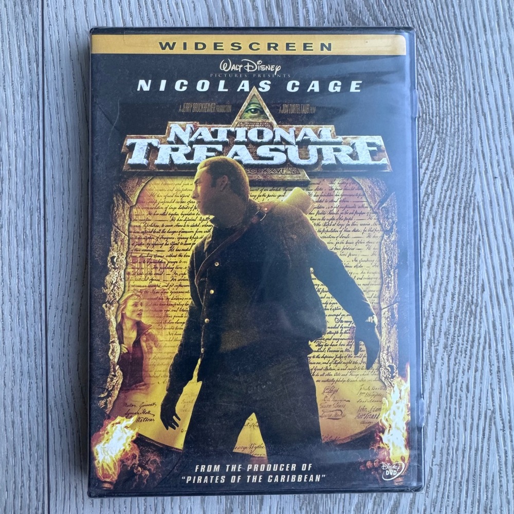 National Treasure DVD Nicolas Cage Walt Disney Widescreen New Sealed 2005 Movie